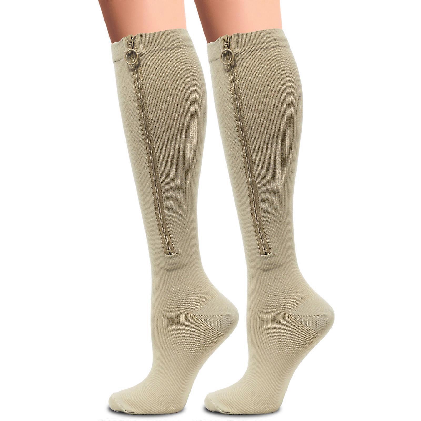 Zipper Compression Socks for Varicose veins, Edema, Postoperative Recovery, Swelling Muscle Pain, Leg Fatigue