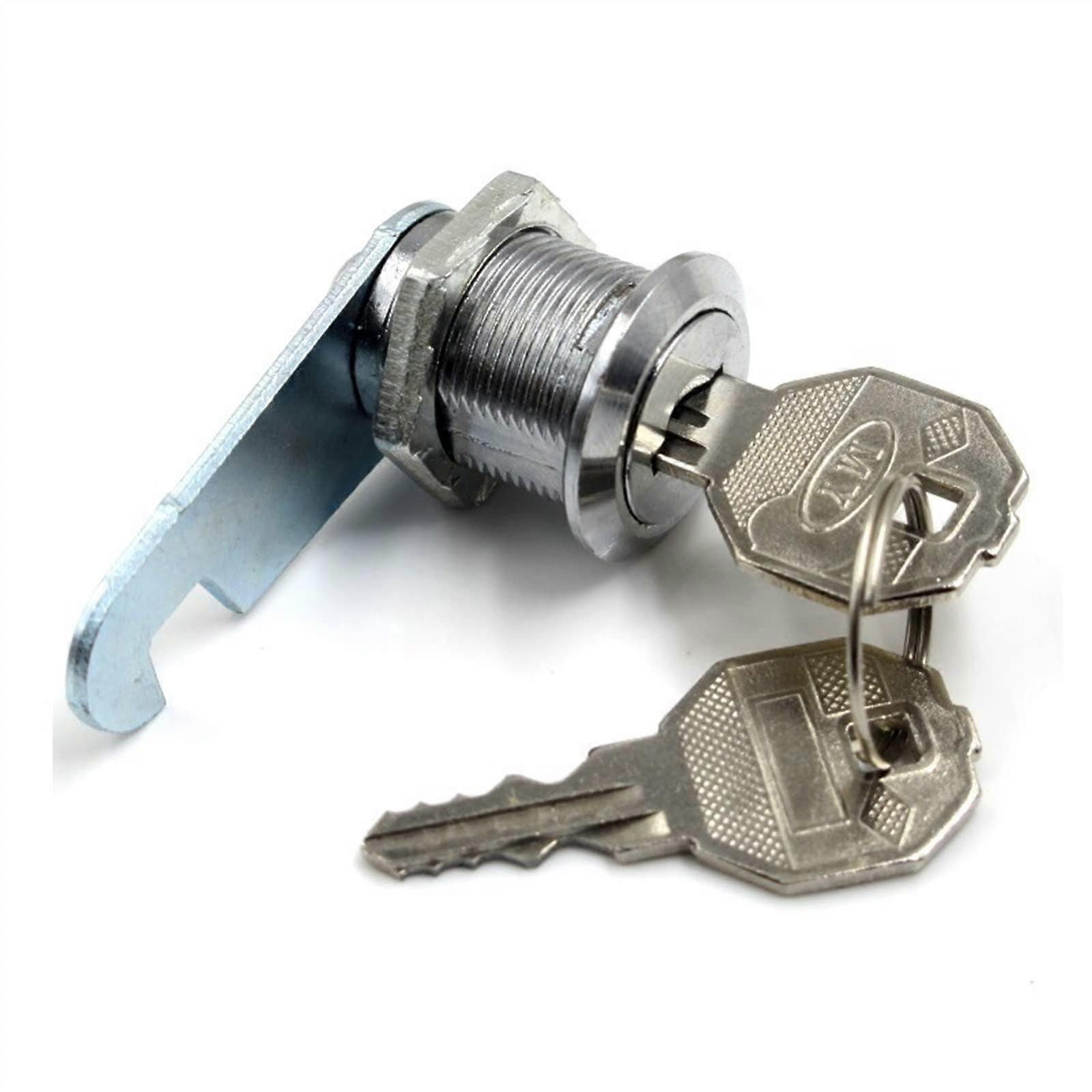 Mailbox Lock, Cabinet DrawerLock, Cam Lock with Metal Key for Door Mailbox Cabinet Tool Box Locker Furniture Drawer Hardware HJ01 1Pcs