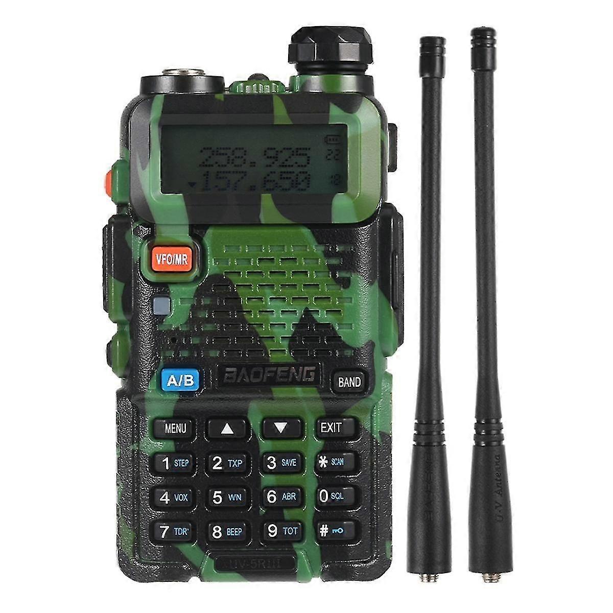 UV5R Walkie Talkie 5W Dual Band Ham Two Way Radio Vhf Uhf FM Radio Outdoor Handheld Transceiver wi