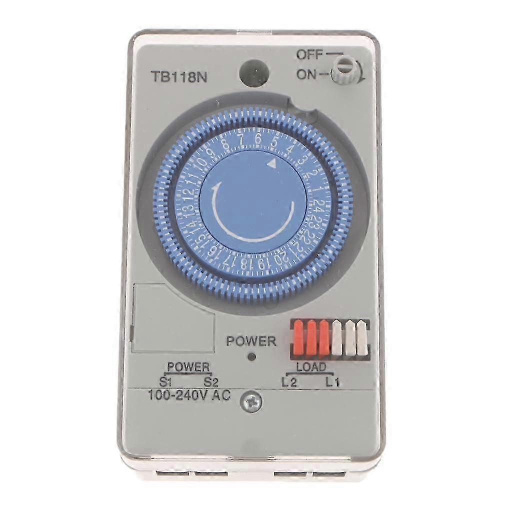 Industrial 24-Hour Mechanical Timer Switch with Dustproof Cover, Heavy Duty Time Control Device