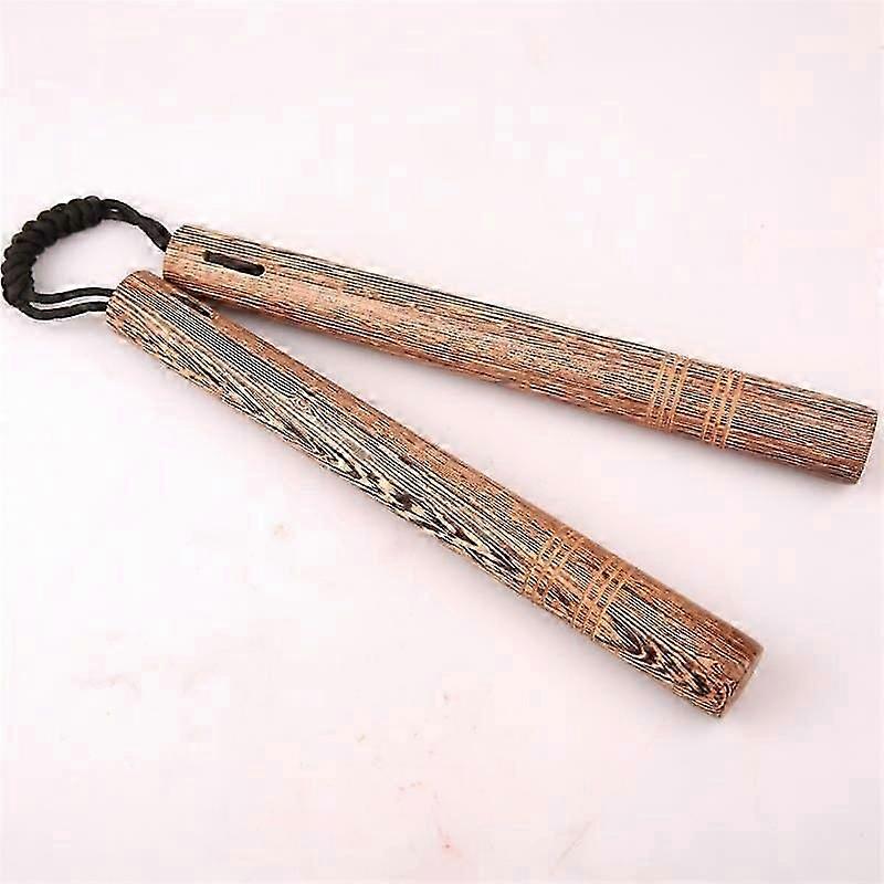 27cm Solid Wood Double Stick Red Sandalwood Double Cut Stick Rope Practical Performance Double Stick Double Stick
