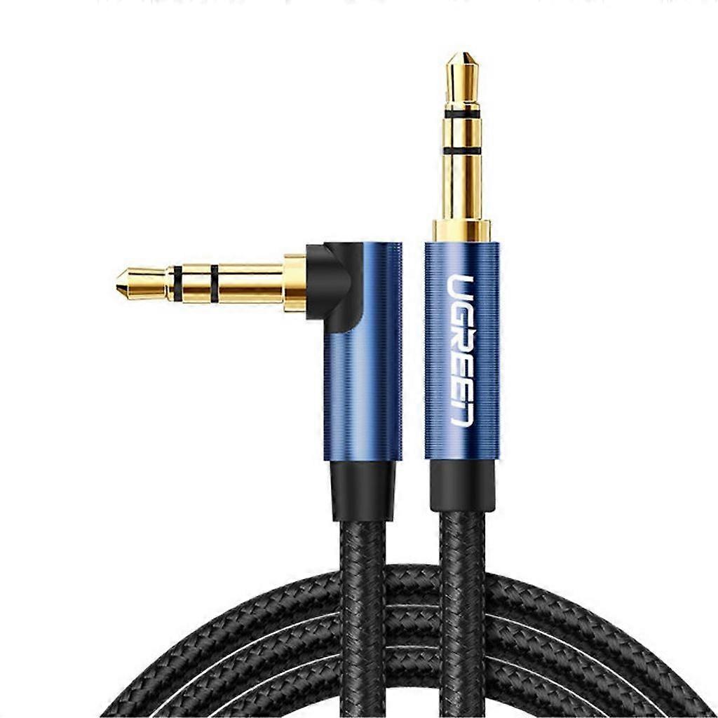 Ungreen AUX cable, angled, 3.5 mm, 1 m - Blue