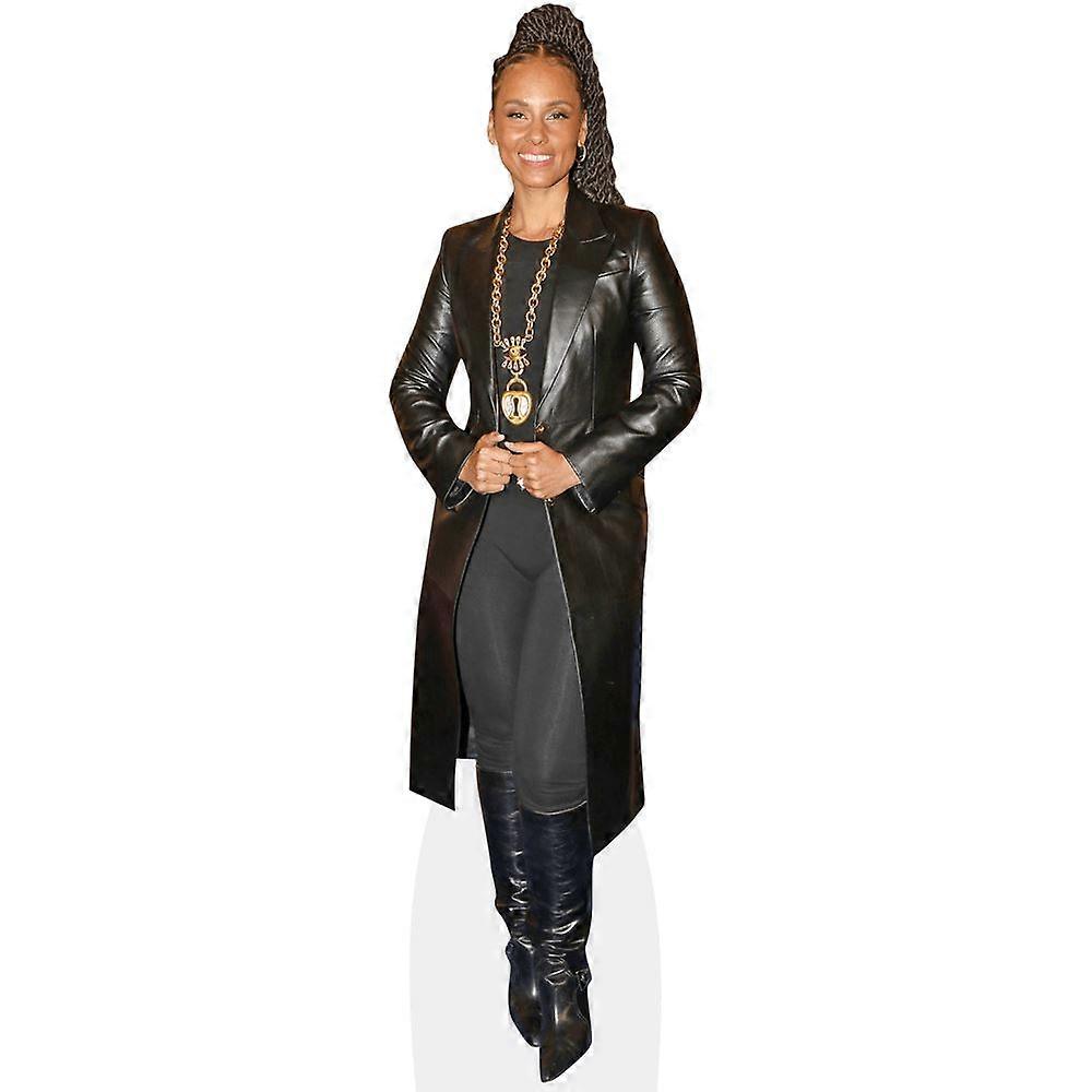 Alicia Keys (Black Outfit) Cardboard Cutout (lifesize OR mini size). Standee. Stand Up.