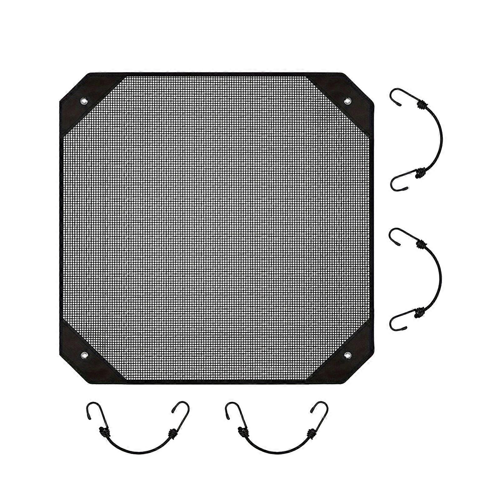 Central Air Conditioner Cover Protection Black with Hooks Easy Install