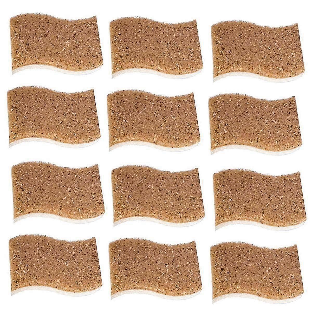 Natural Scrub Sponges Kitchen , Non-Scratch Cleaning Sponges for Dishes, Cellulose Sponges Safe on
