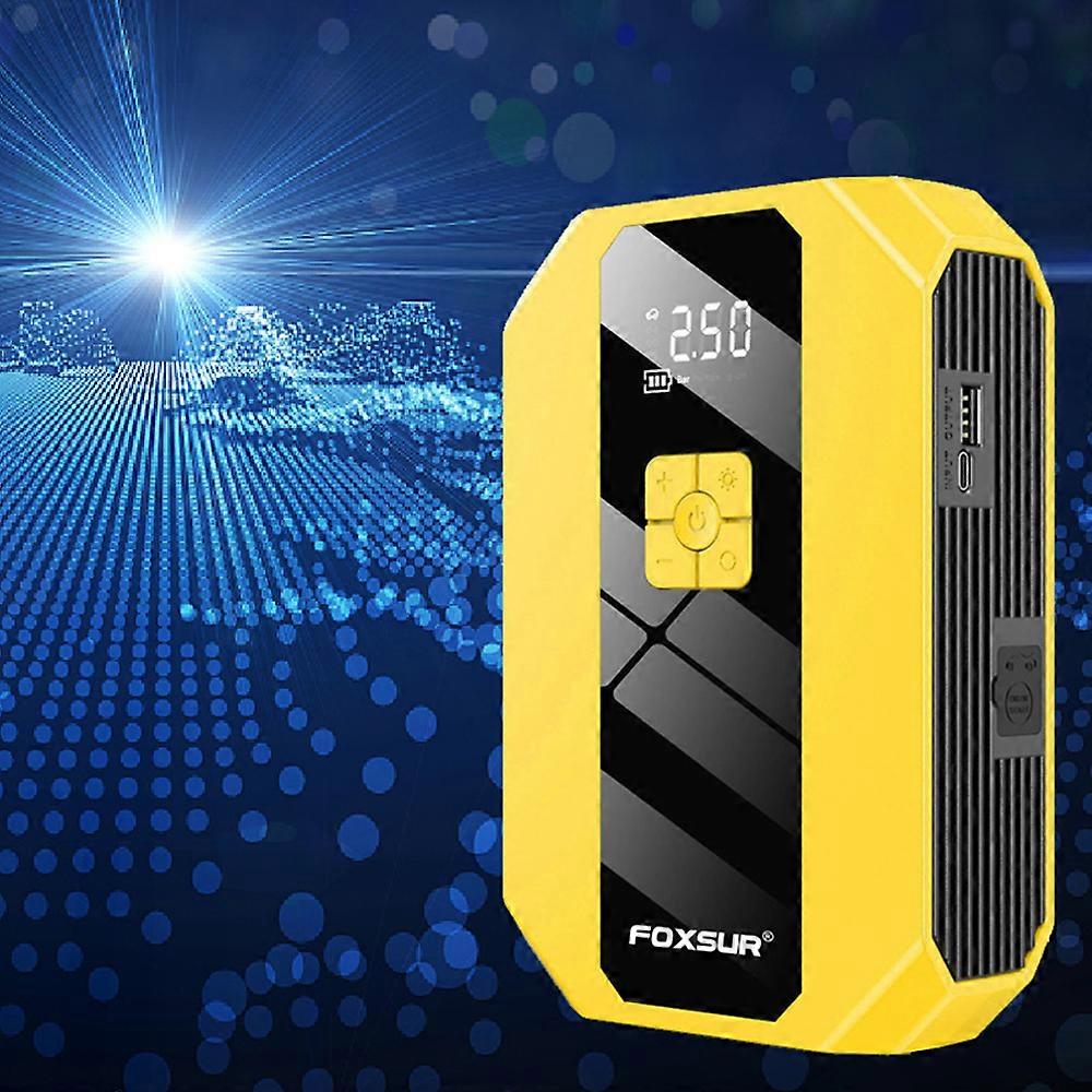 FOXSUR Multifunctional Jump Starter Air Compressor Battery Booster Pack