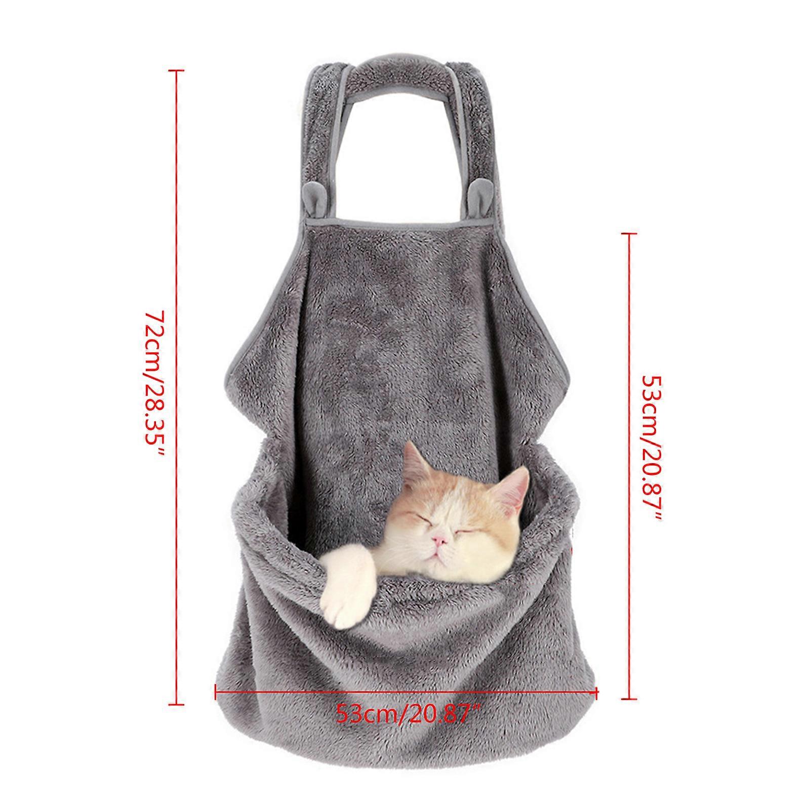for Cat for Carrier Bag Comfortable Pouch Grooming Sack in One Soft Plush Washable and Foldable Great for Kitten Travel