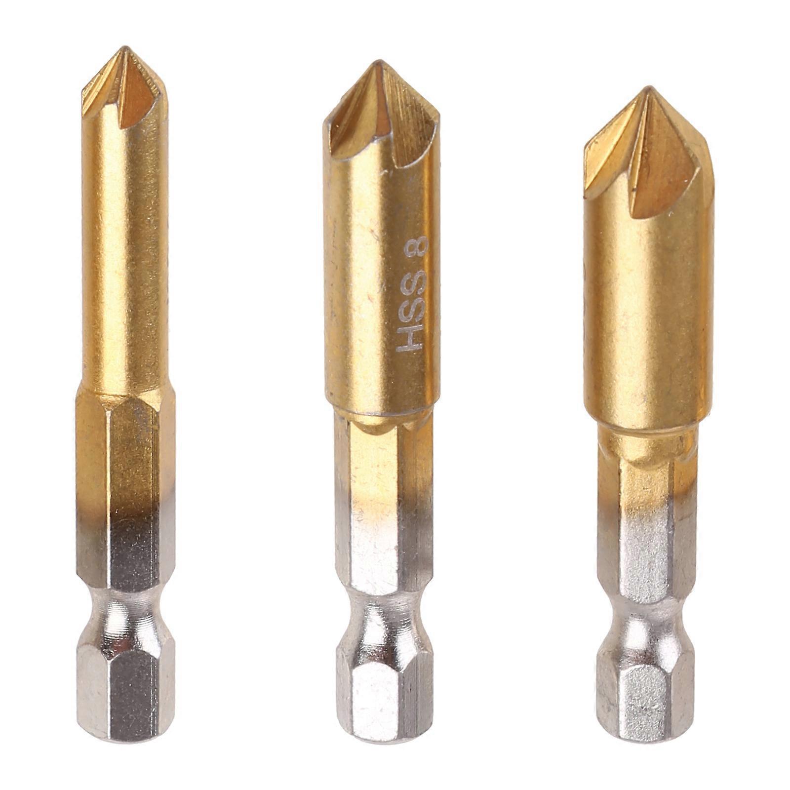 Countersink Drill Bit Set HSS Countersink Drill Bit Set Hex Shank HSS Counterbore Reamer Countersink Chamfer Counter