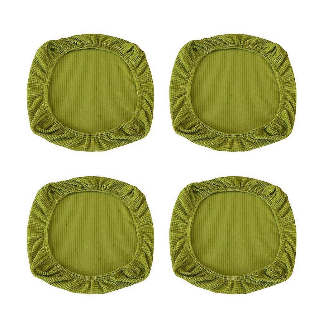 4x伸縮性のあるダイニングルームスツールチェアシートカバーホームレストラン用スリップカバー