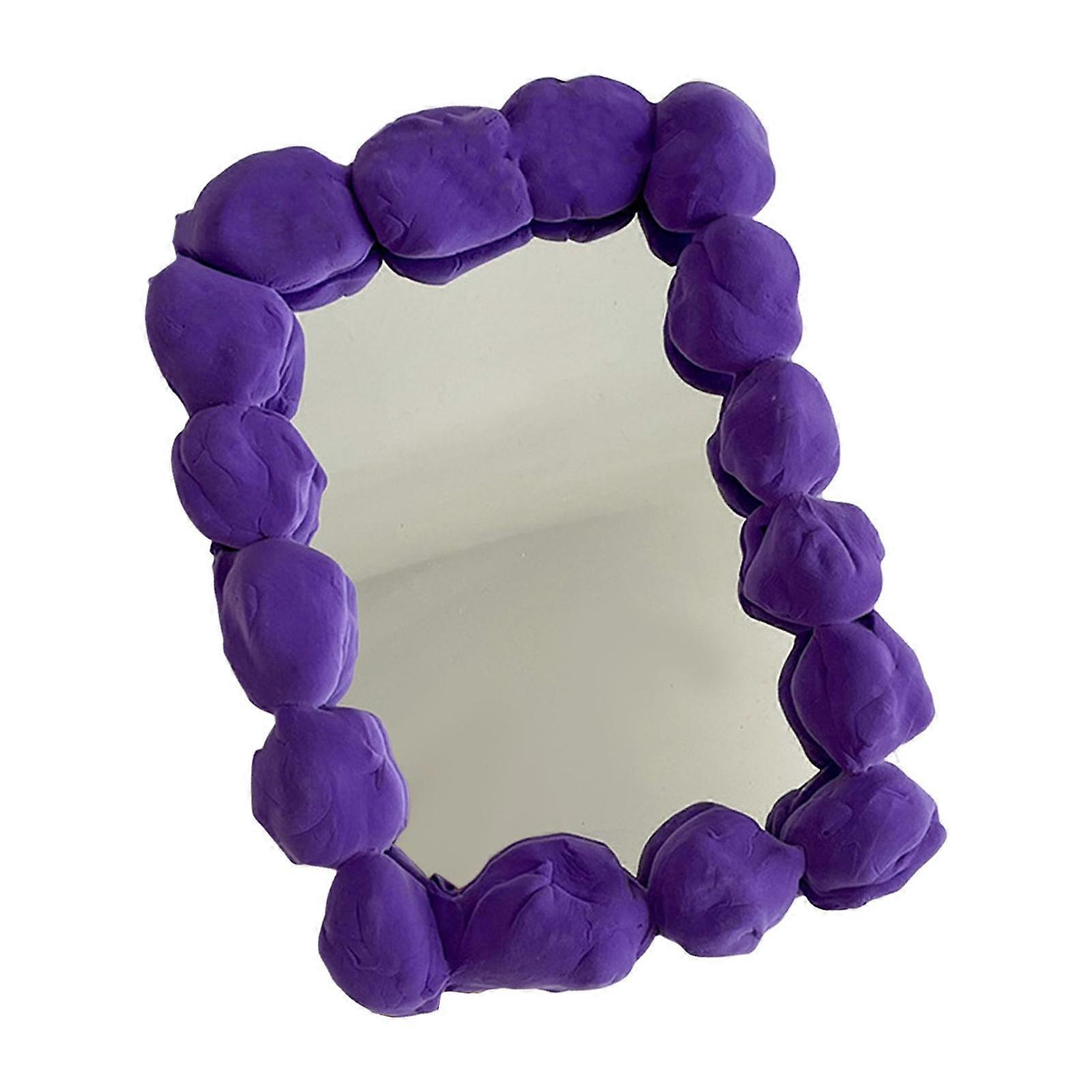 Irregular Mirror Ornaments Handmade Unbreakable Multicolour Acrylic Clay Mirror