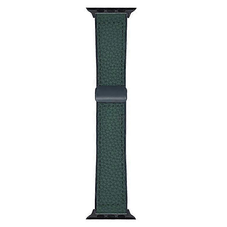 Watch Band Compatible For Apple Watch Series 10 9 8 7 SE 6 5 4 3 2 1 42mm 41mm 40mm 38mm Magnetic Buckle Litchi Texture Silicone S