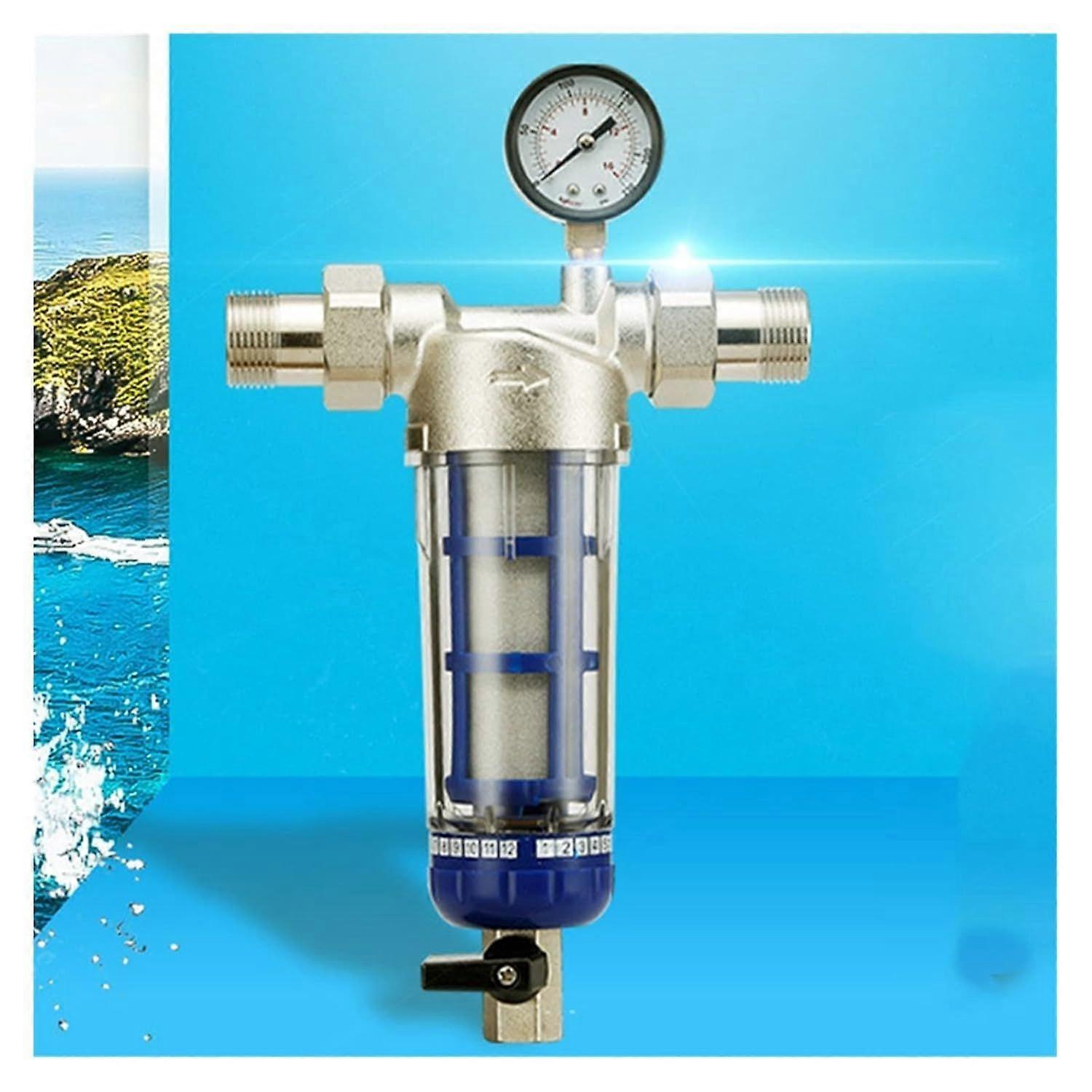 Water Purifier Filter, Reusable Spin-On Sediment Flushable Water Filter Pre-Filtration System Protector