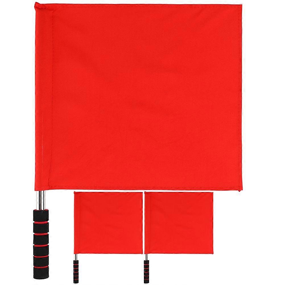 3pcs Flags Traffic Signal Flags Referee Warning Signal Flags Sports Accessory