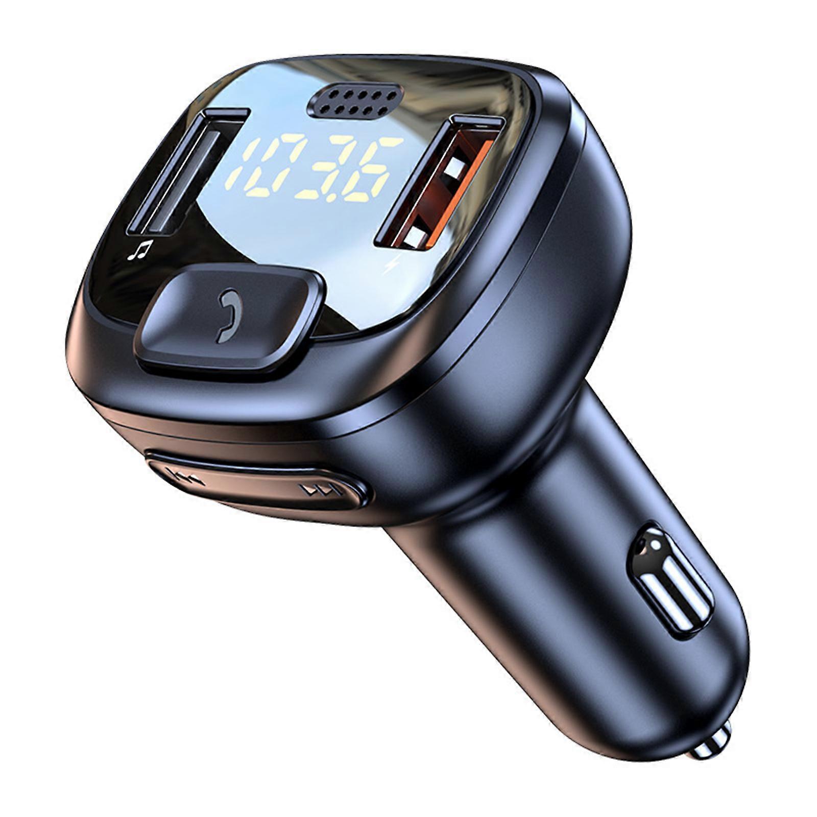 Car MP3 Player Bluetooth-compatible 5.0 FM Transmitter Dual USB QC3.0 Fast Charger Audio Receiver Support U-disk TF Card