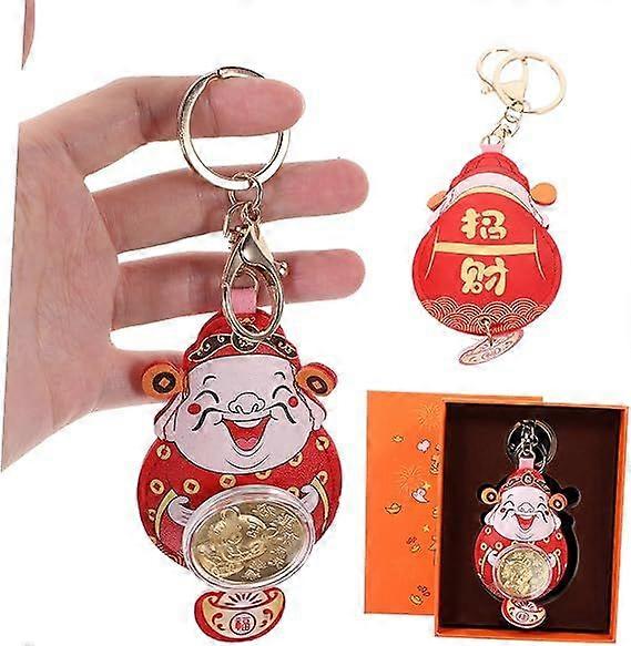 God of Wealth Keychain Mens Car Keychains Cartoon Backpack Of Wealth Key Chain Cute Keychains Backpack