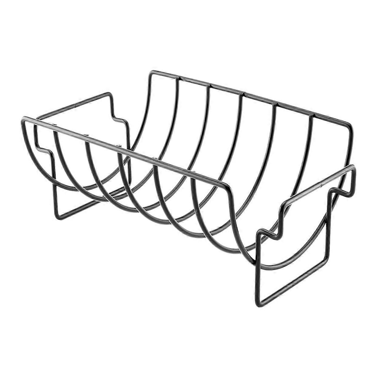 Grill Rack Stand Chicken Outdoor Griddle Barbecue Black