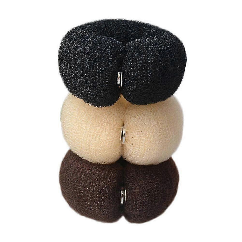 3Pcs Μαλλιά Donut Bun Makers Γυναίκες Long Hair Donut Shaper για Barbershop
