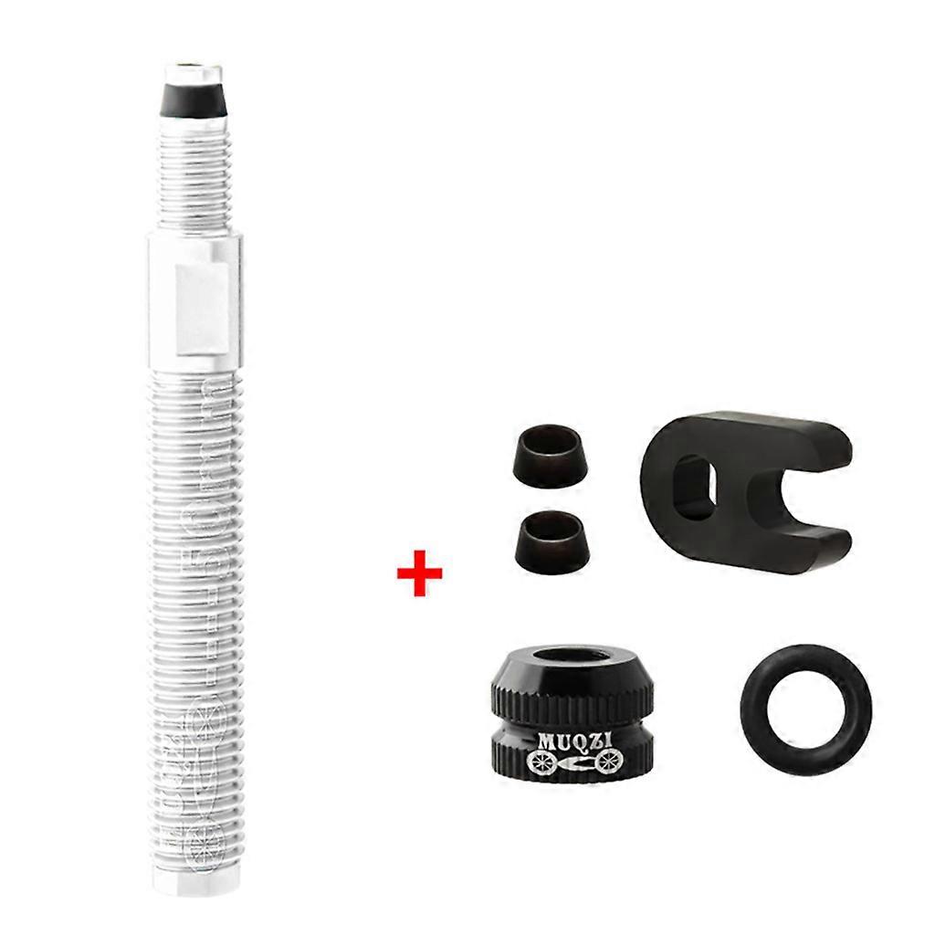 Bicycle Presta for Valve Extender 50mm 80mm Clincher Removable Tire Inner Tube Extension for Valve with Core Wrench Silver