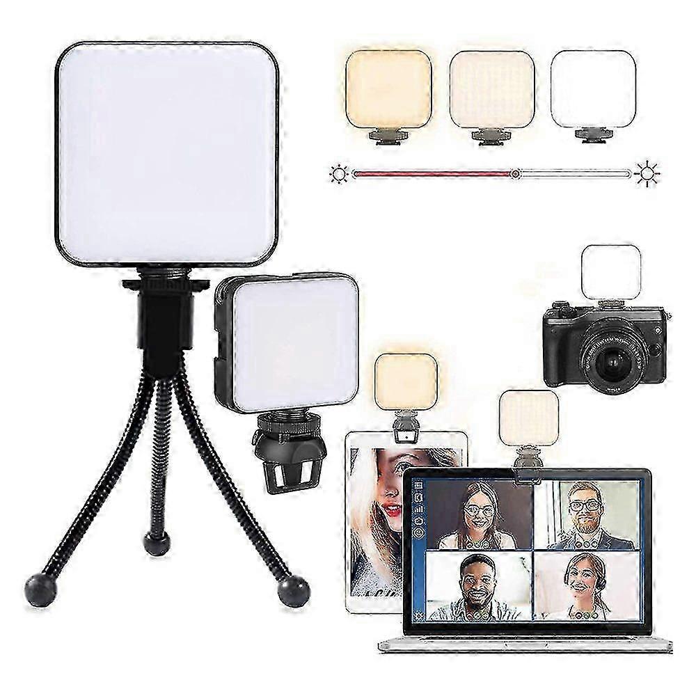 Video Conferencing Light, Ring Light, Laptop Dimmable Camera Light With Tripod And Clip For Selfie