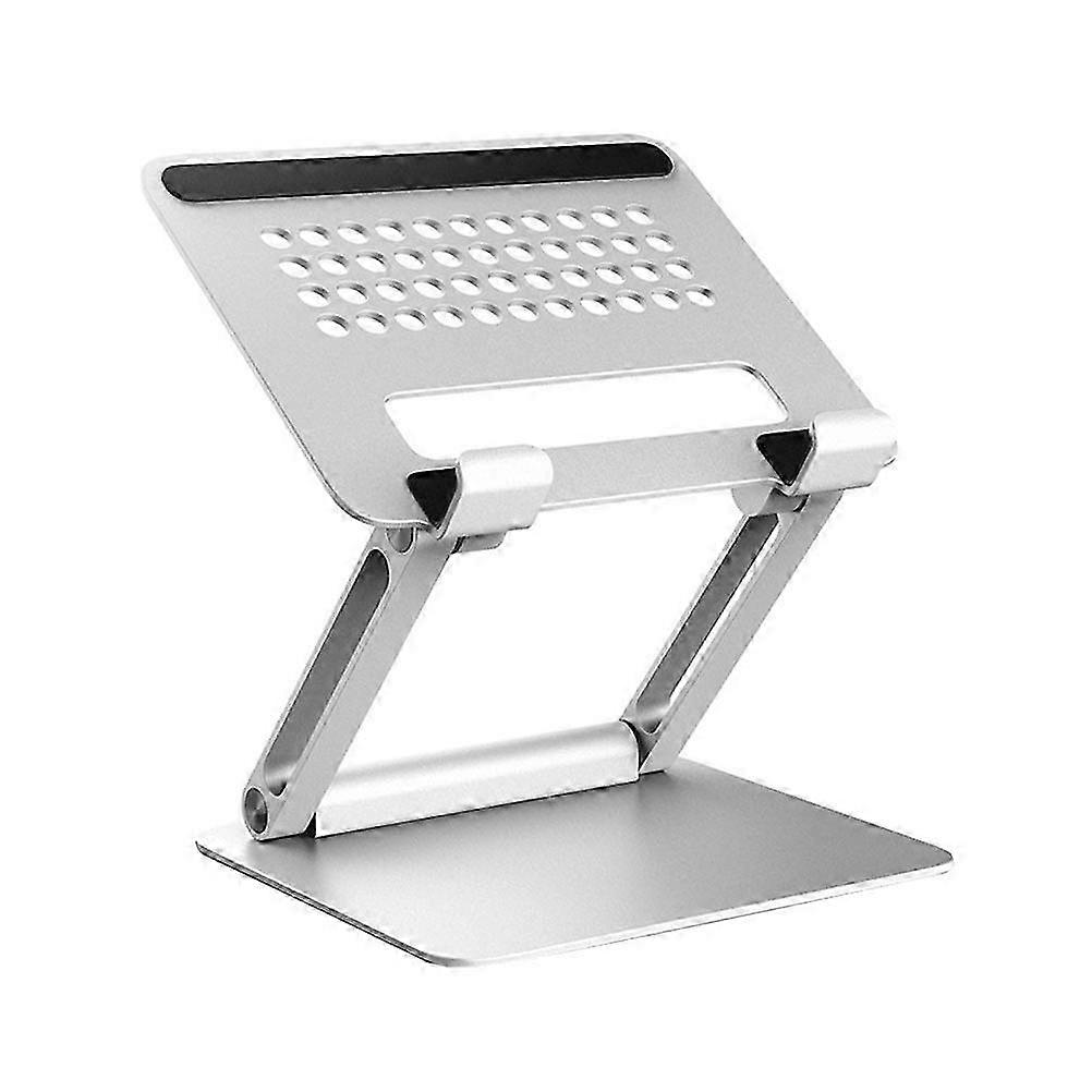 1Pc Adjustable Aluminum Laptop Holder Foldable Stand (Silver, 40x17.2cm)
