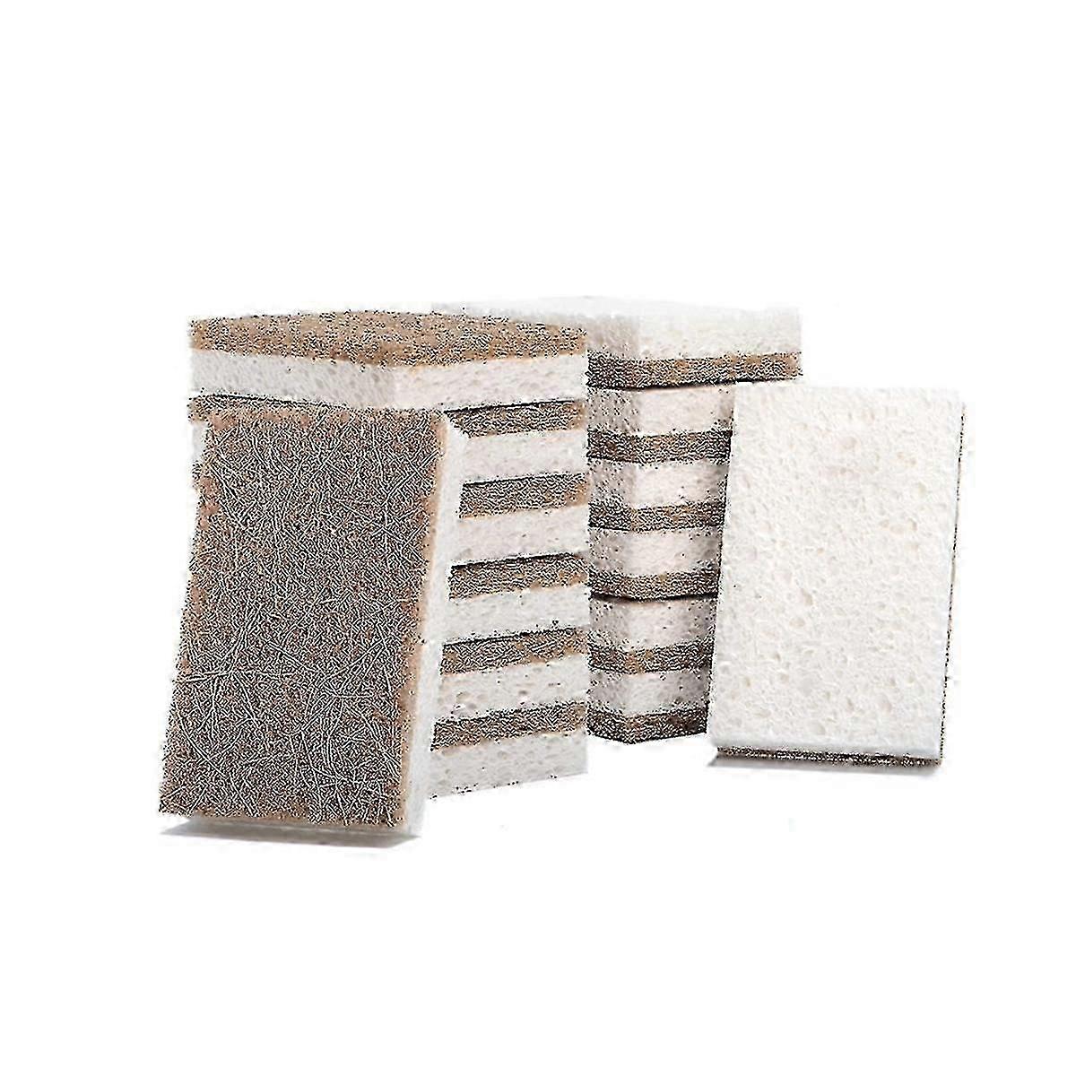 16PCS Biodegradable Compostable Kitchen Sponges - Eco Friendly Coconut Scrubber by Walkbee