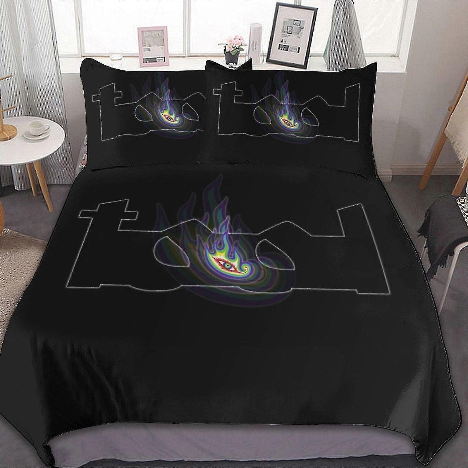 Eye Rock Tool 3 Peças Roupa de Cama Conjuntos Confortáveis Conjuntos Edredom Suave Decoração Quarto Presentes Com 1 Capa de Edredom 2 Fraschas