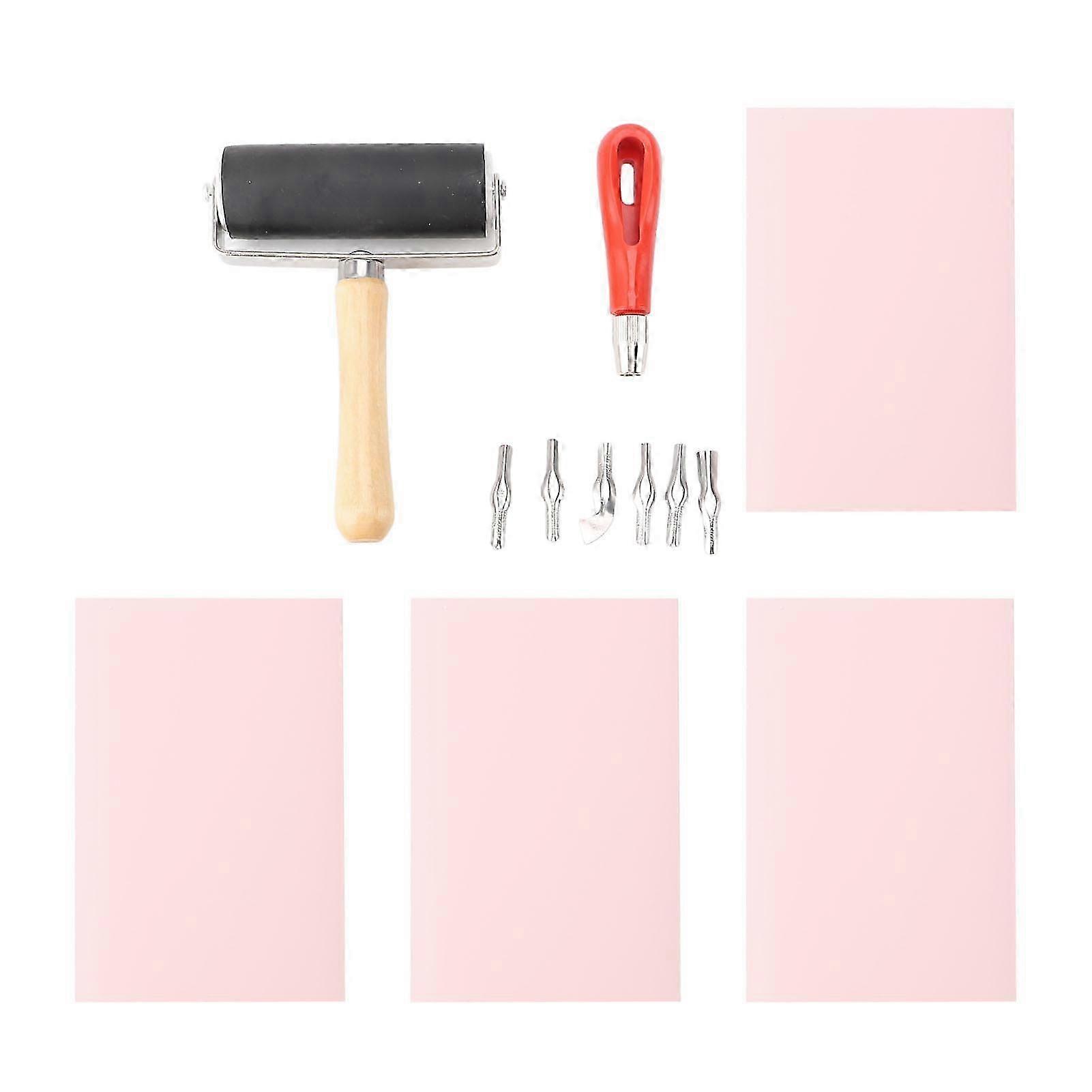 2025 Rubber Carving Blocks DIY Printmaking Crafts Soft Linoleum Block Stamp Making Kit for Beginners and Professional