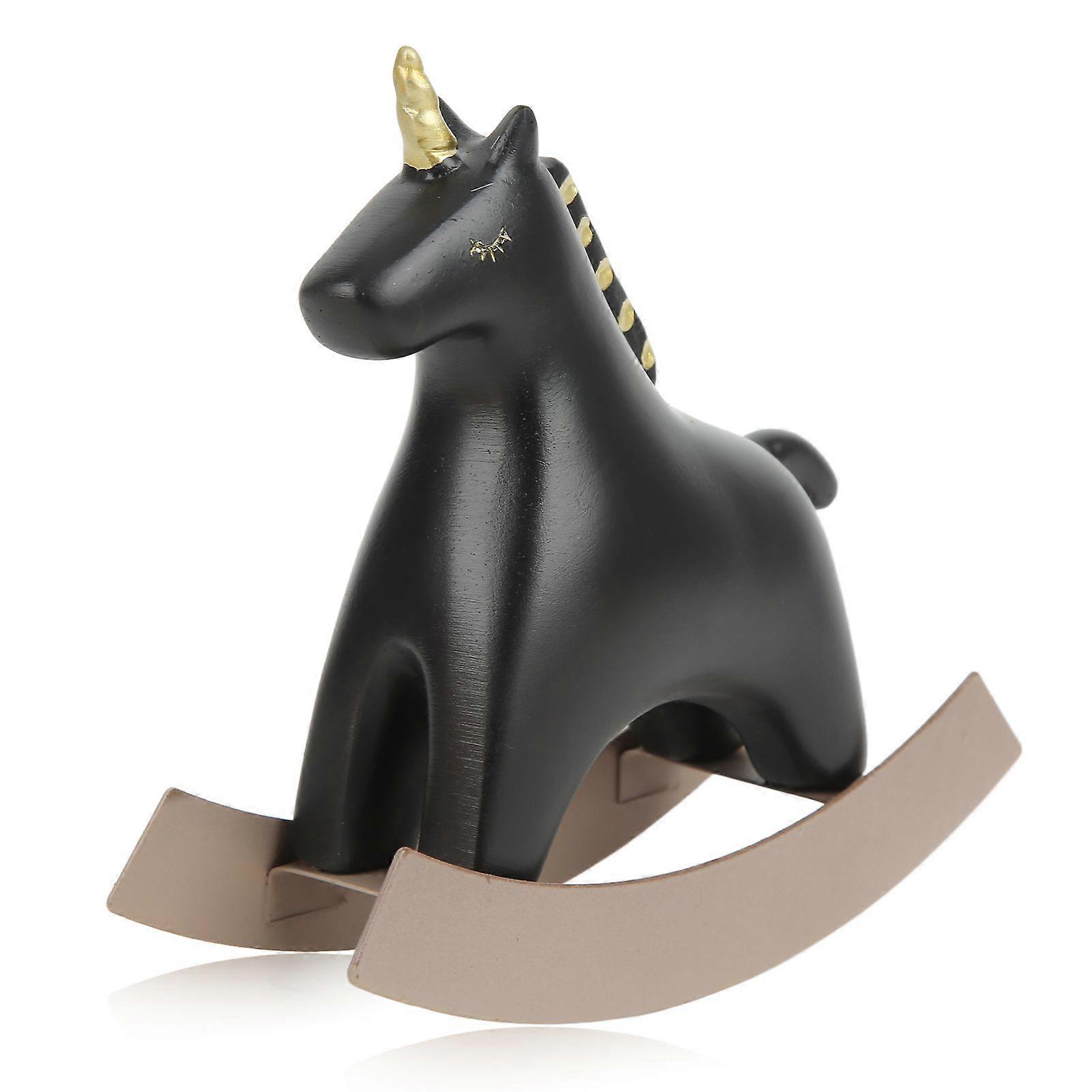 2025 Latest Model  Rocking Horse Statue Black Small