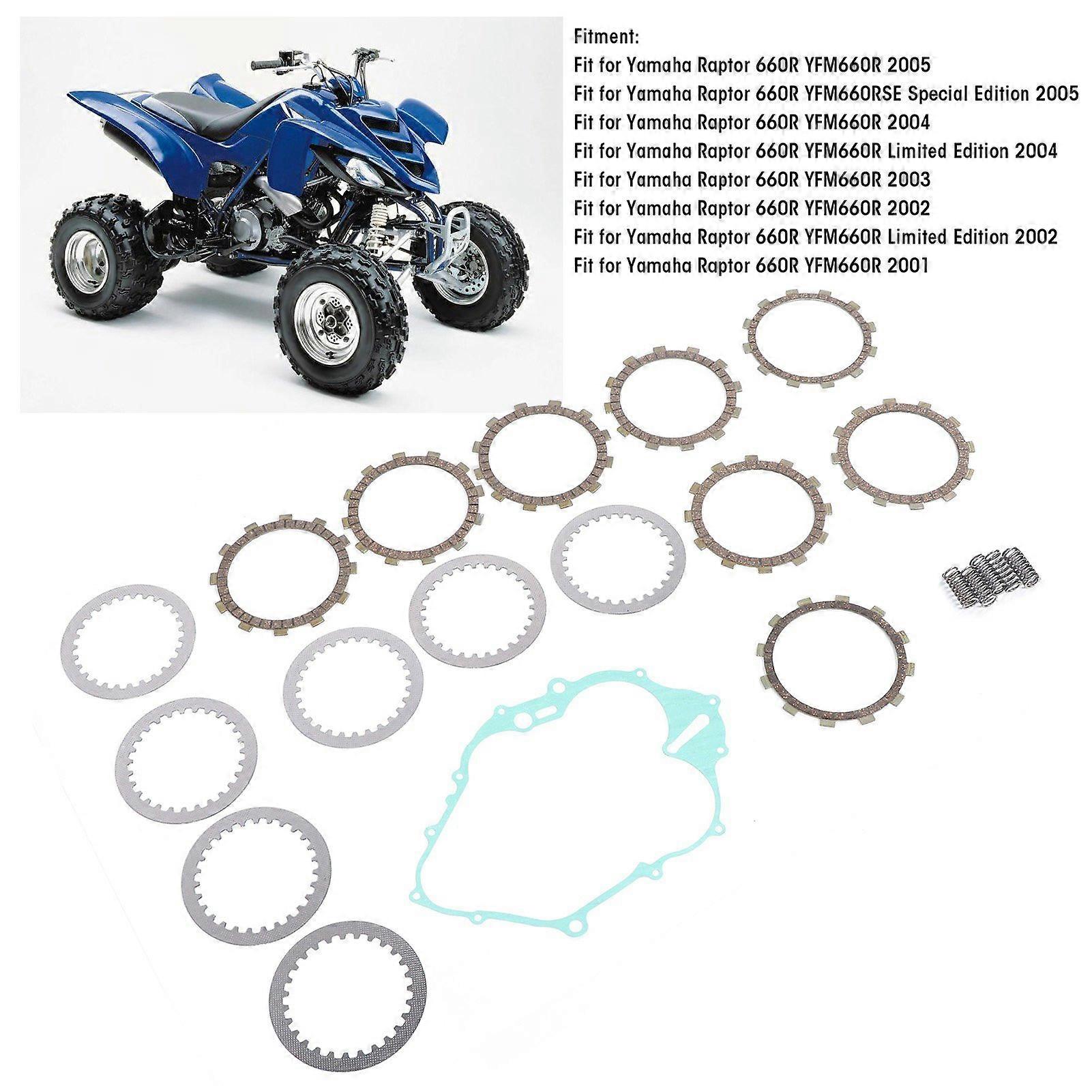 Clutch Kit Discs Disks Springs Gasket 5Y1‑16321‑00‑00 Fit for Raptor 660R YFM660R