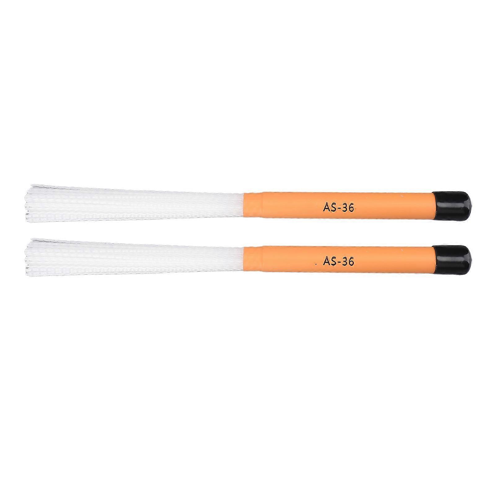 1 Pair Drum Slick Handle Nylon Telescopic Bristle Percussion Instrument Sticks Brush for Practice Performance
