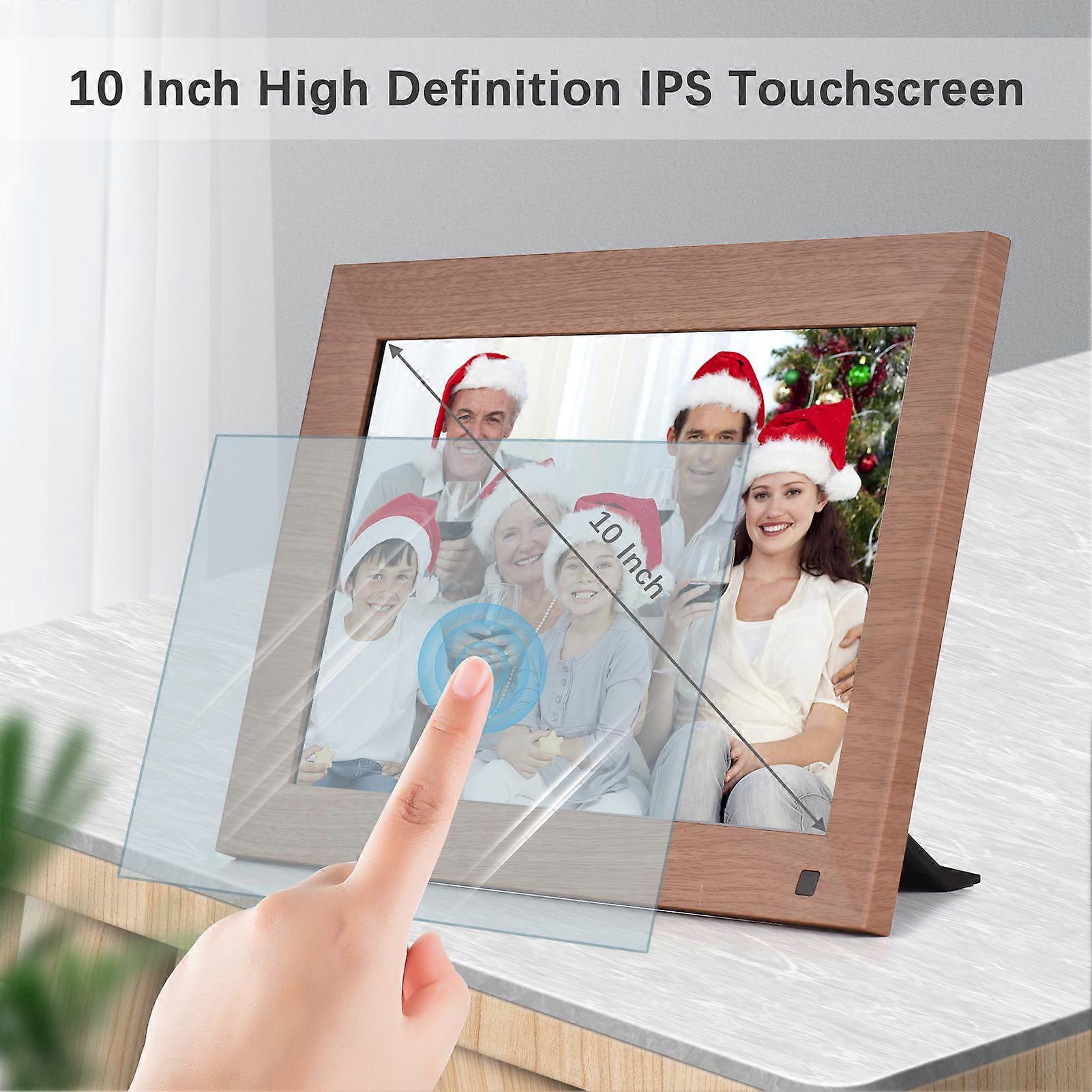 Andoer 10 Inch WiFi Digital Photo Frame Smart Digital Picture Frame Wall Mountable 1280*800 IPS Touchscreen 16GB Storage Auto Rotation Share Photos v