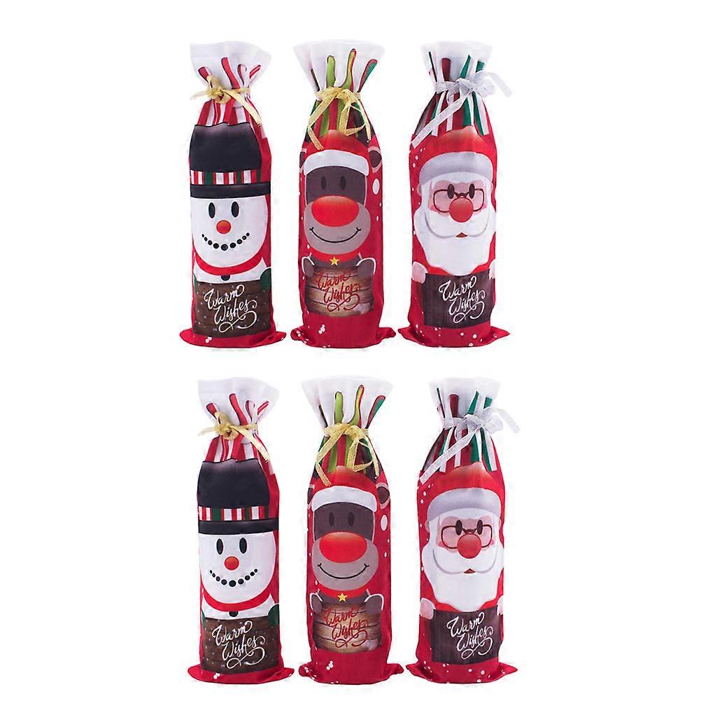 Christmas Party Cover Cartoon Shape Bag 34x12cm Desktop Decoration 6Pack