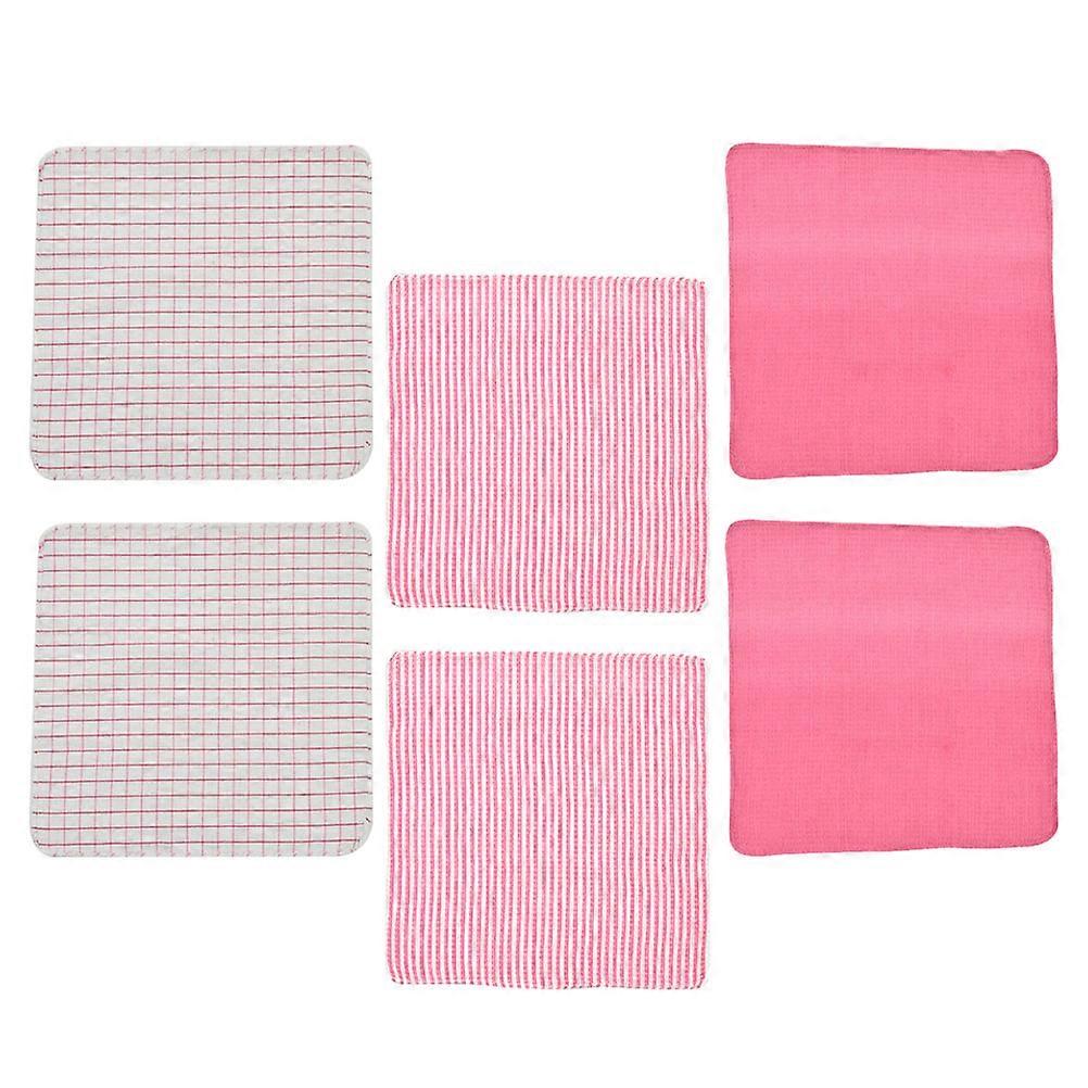 Kitchen Towels Lock Edge Design Quick Drying For Birthday present Super Absorbent Cotton Yarn 6Pcs