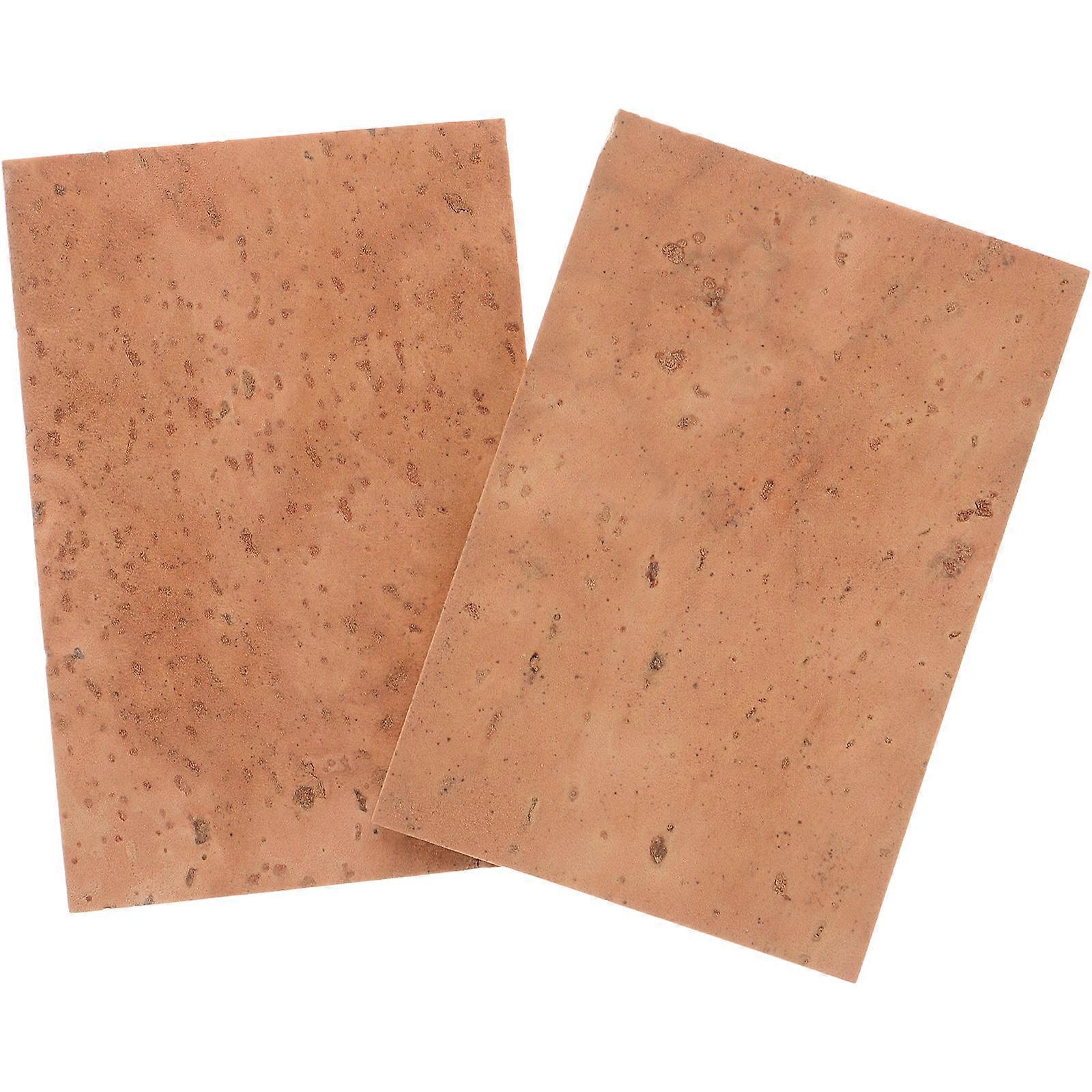 Cork Sheet Sax Neck Cork for Alto Soprano Tenor Saxophone Noise Resistance Rectangular Shape 6.20X4.20X0.20cm 2Pcs