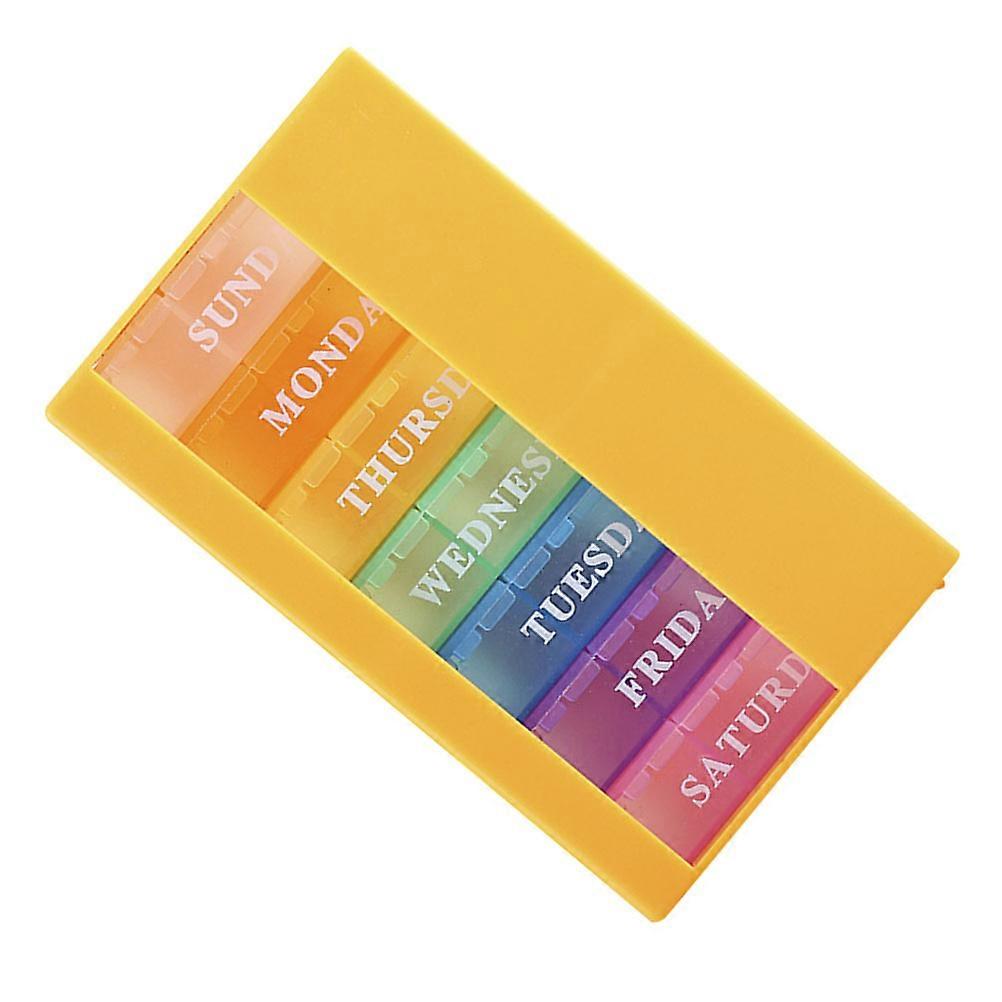 Small Travel Pill Case Rectangular Simple Design Medicine Box 14.2X8.6X4.7CM 1Set