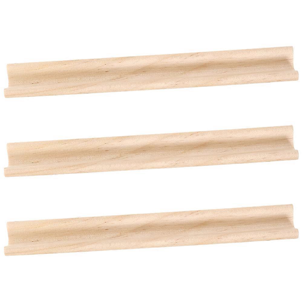 Tile Display Rack Mahjong Game Holders Simple Design Room Decoration Wooden 19.00X2.00X1.90CM Organizer 3Pcs