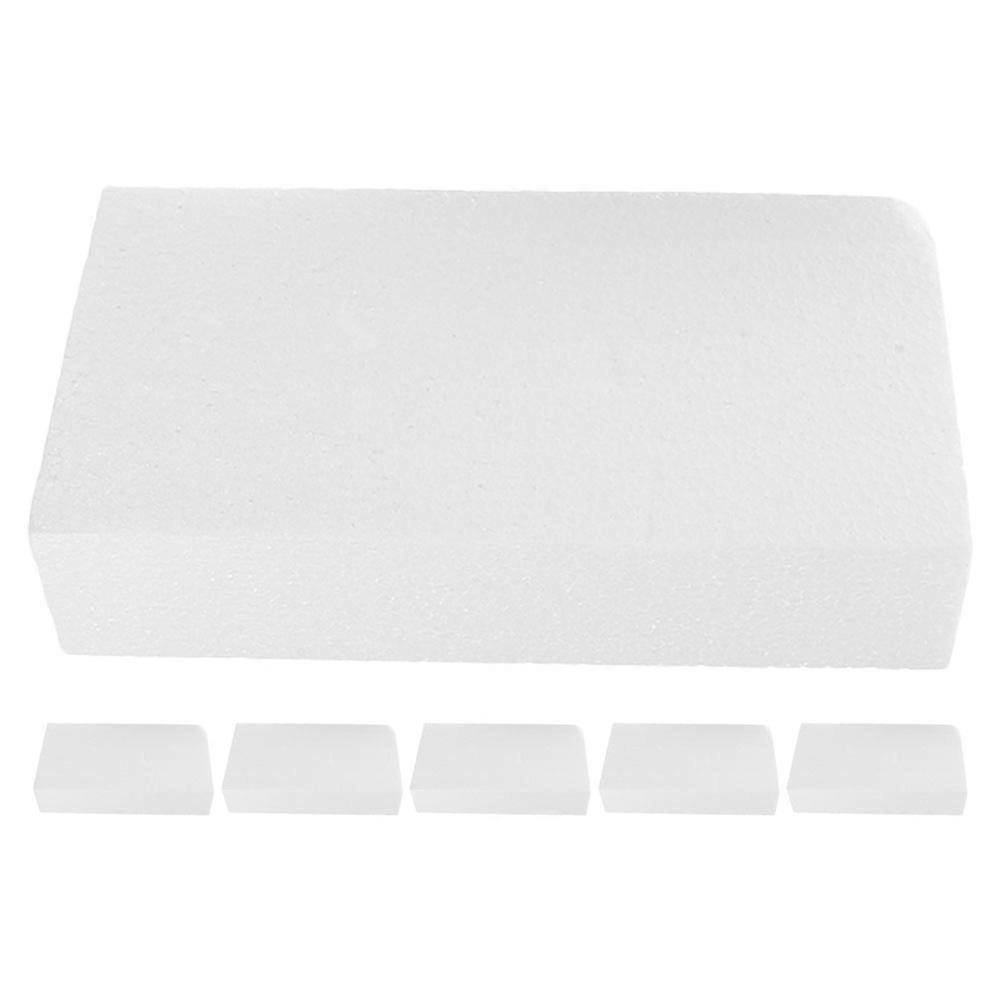 Artificial Cake Display Foam Cake Dummies for Baking Tools White 20.00X10.00X5.00CM Cost-saving Prop 6Pcs