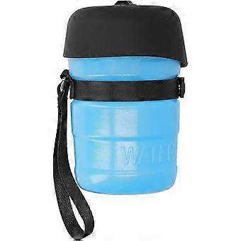 Haustier-Trinkflasche Hochleistungs-Hundewasserflasche leicht zu tragende Anti-Vibrations-Beißfestigkeit für Hund (blau)