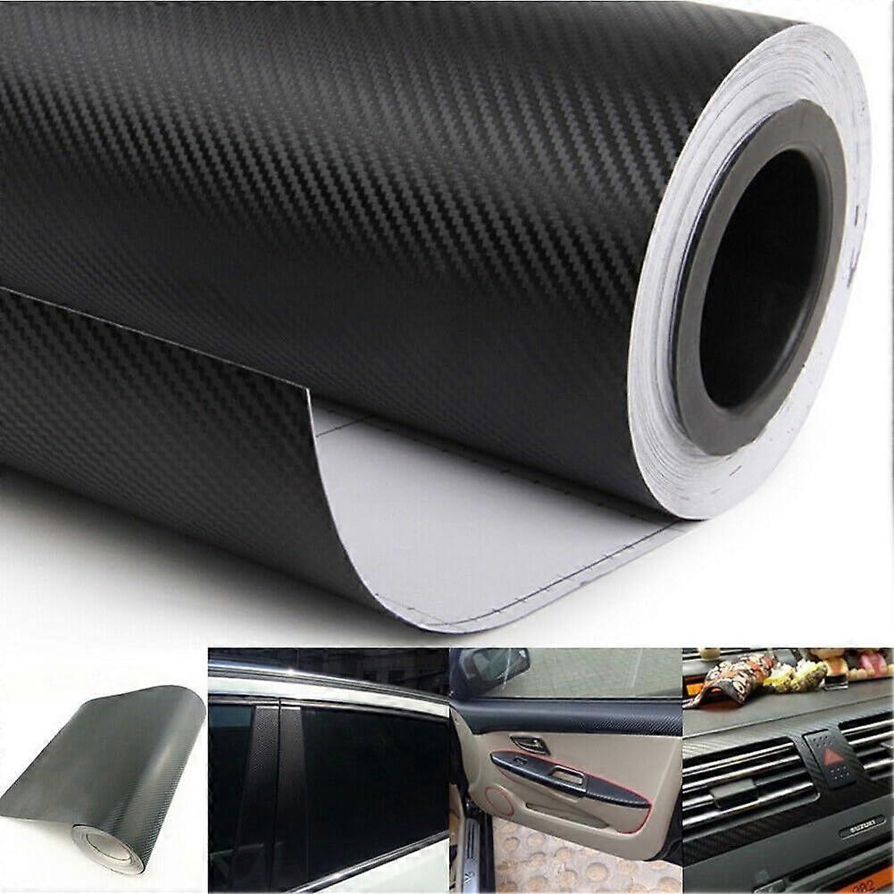 3D Carbon Fiber Vinyl Dashboard Stickers for Car Customization, Durable, Scratch-Resistant, Universal Fit