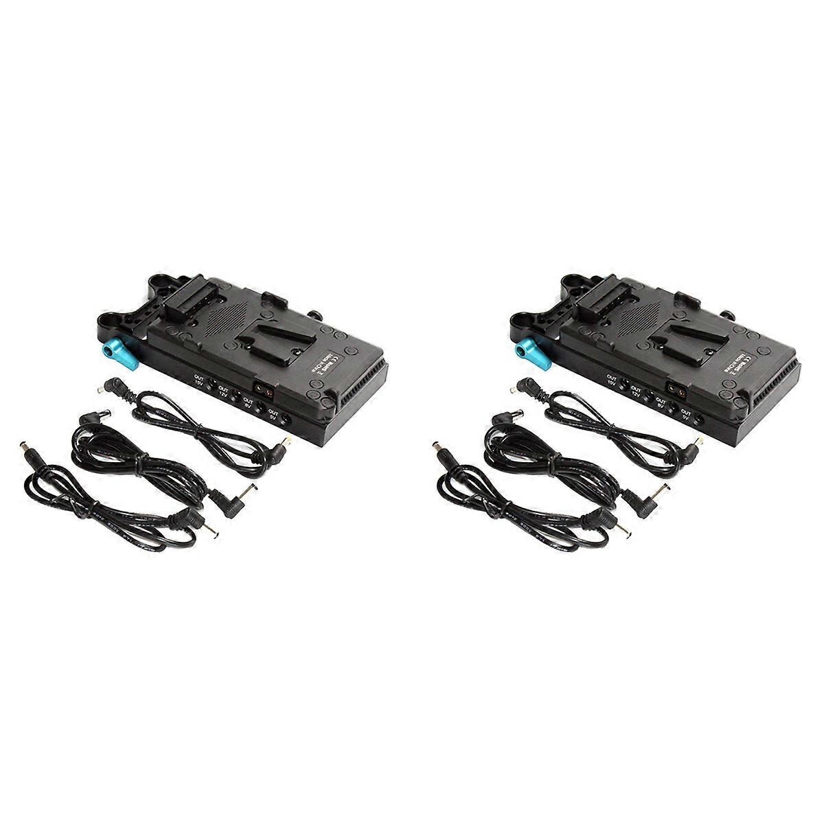 2X V Mount V-Lock Battery Plate Adapter for V Mount Battery Mounting for Camera, Video Light, Monito