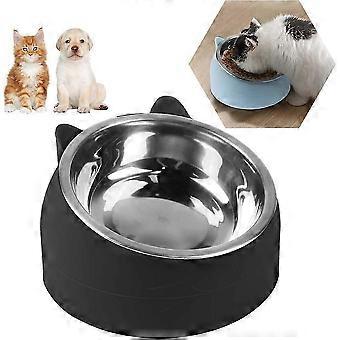 Cat Bowls,200ML Stainless Steel Pet Bowl Anti Vomiting Cat Bowl Non-Slip Dog Cat Bowl 15 Tilted Raised Stand Detachable Bowl for Cats and Dogs