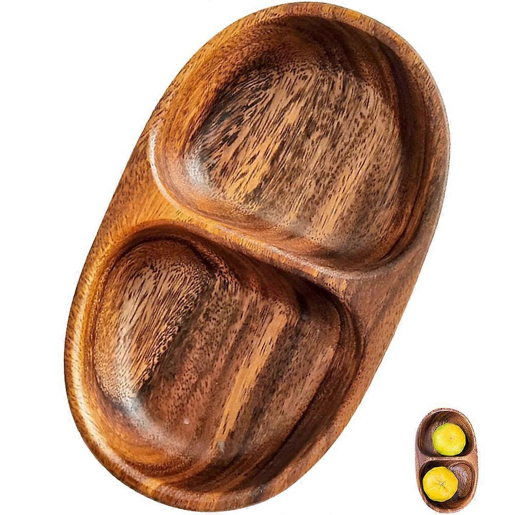 Dessert Server Tray Wood Plate For Food Display Indoor Use 21.00X13.00X4.50CM Practical Food Plate 1Pcs