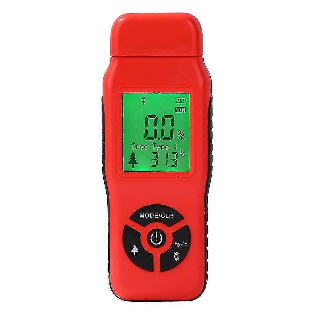 Portable Digital Wood Moisture Meter Humidity Tester Timber Damp Detector
