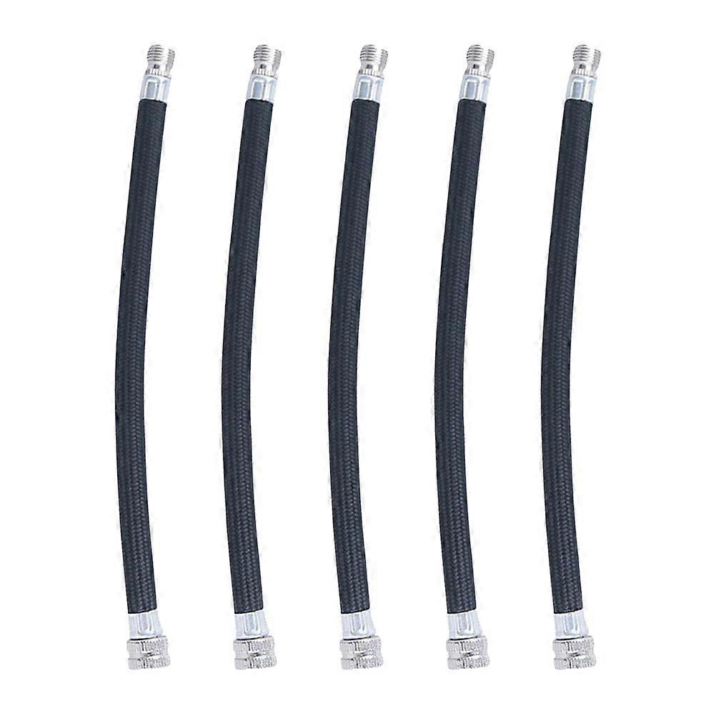 5Pcs Fahrräder Reifen Reifen Handluftpumpe Inflator Fahrrad Ersatzschlauchschläuche (Schwarz)