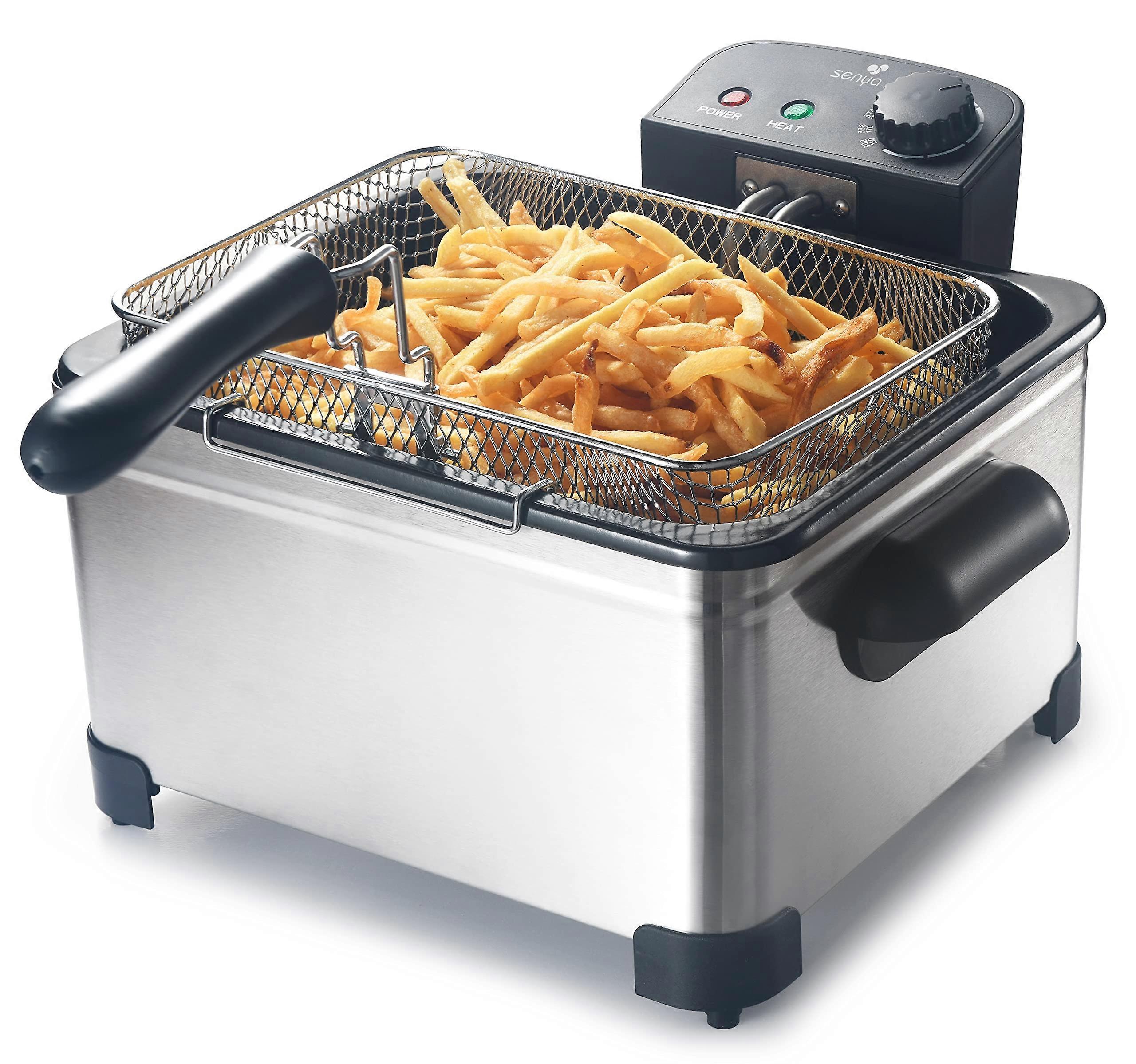Electric Deep Fryer 5L Stainless Steel with 3 Removable Baskets 2000W Family Size SYCK-DF009