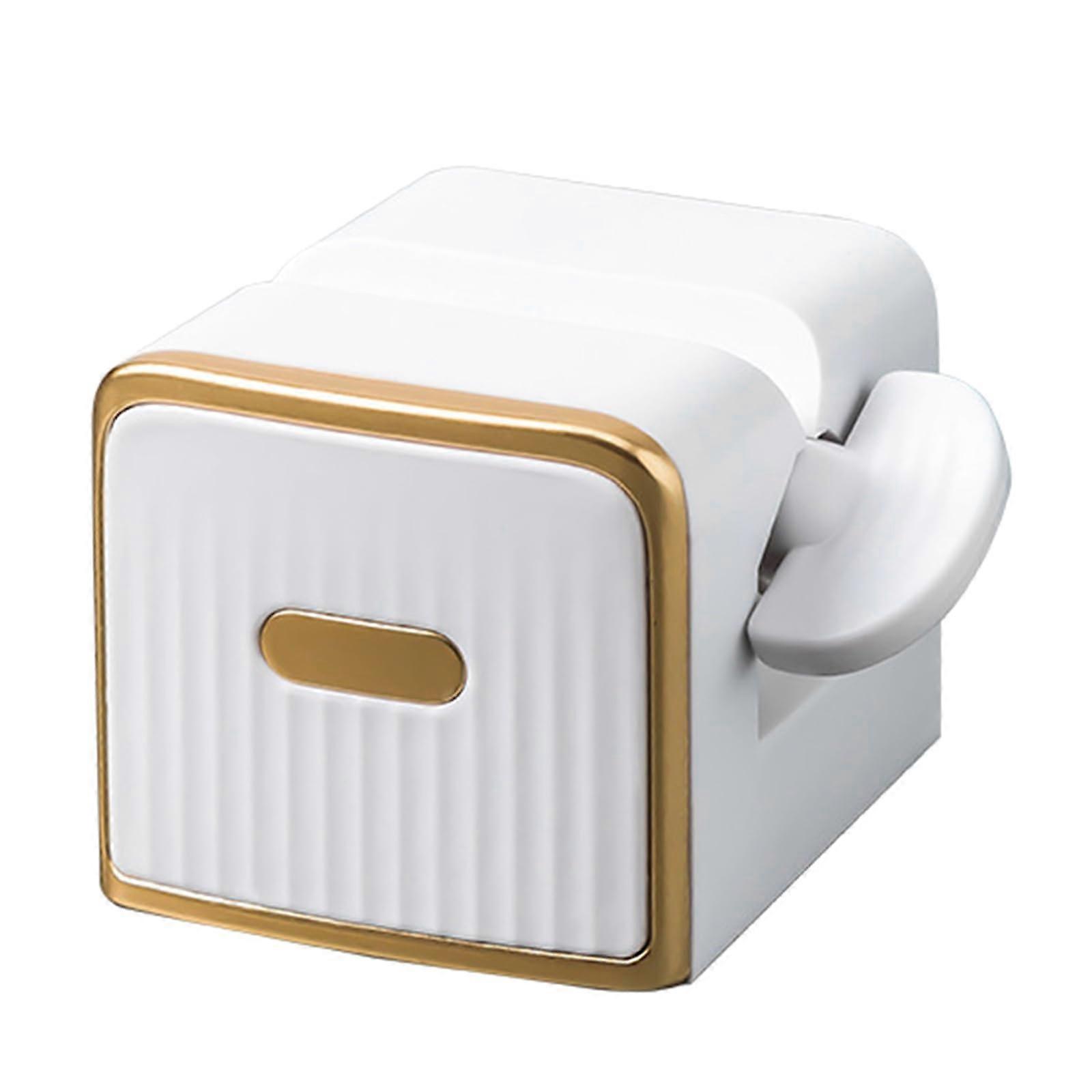 Practical Toothpaste Squeezer Wall Toothpaste Dispenser Tube Squeezer Plastic Material For Lazy People Wall Mounted Toothpaste Holder White