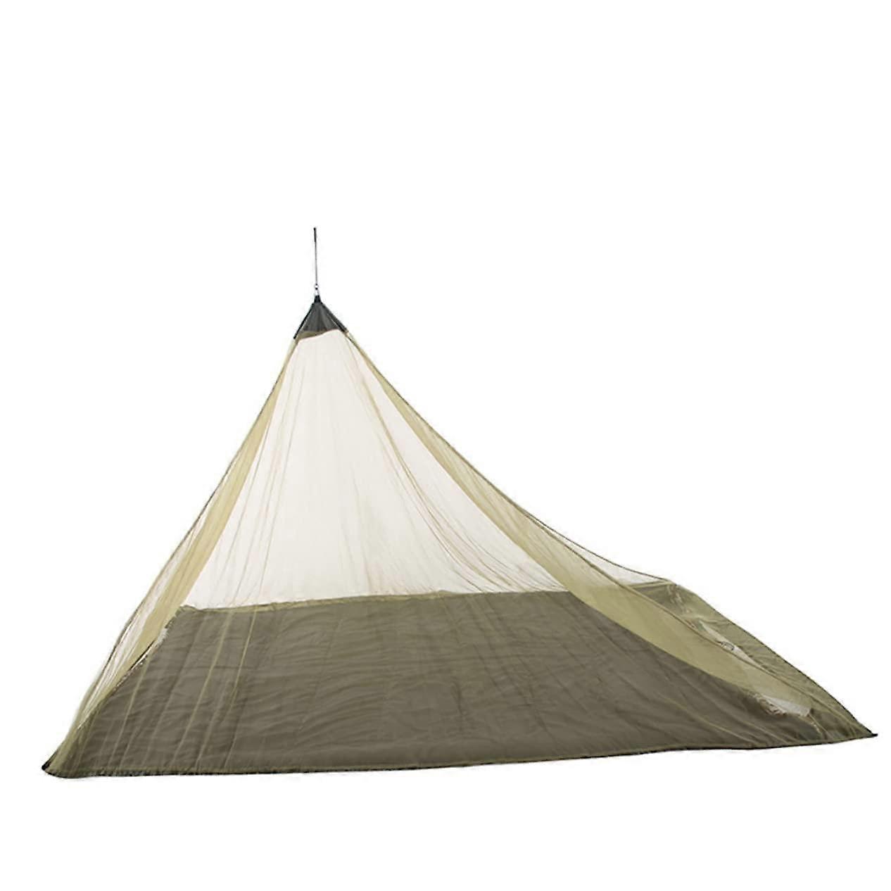 Triangular mosquito net for outdoor camping Optimal ventilation Fishing and expeditions Army green