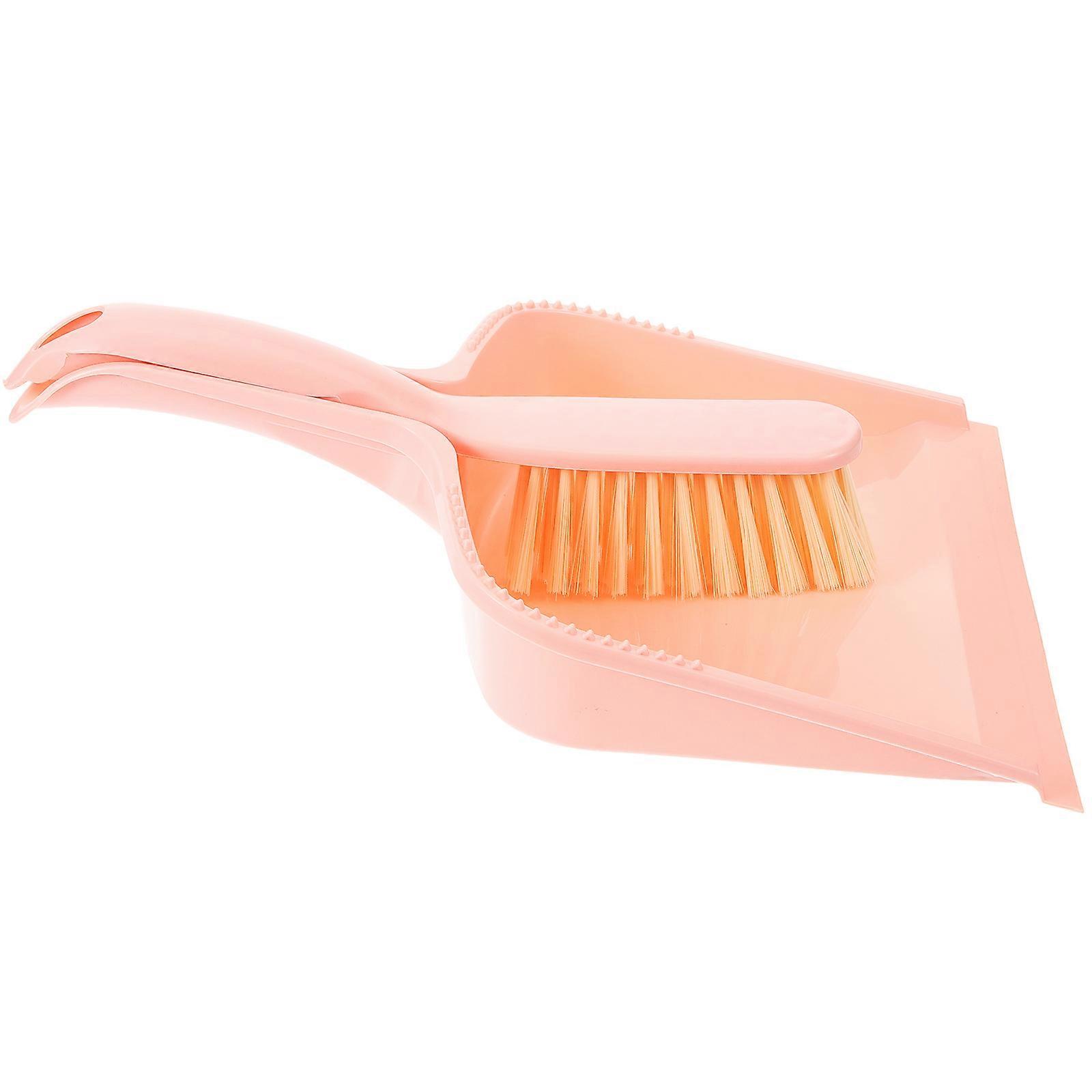Small Hand Broom Dustpan Set Simple Design Rubber Cleaning Tools for Kids 1Set