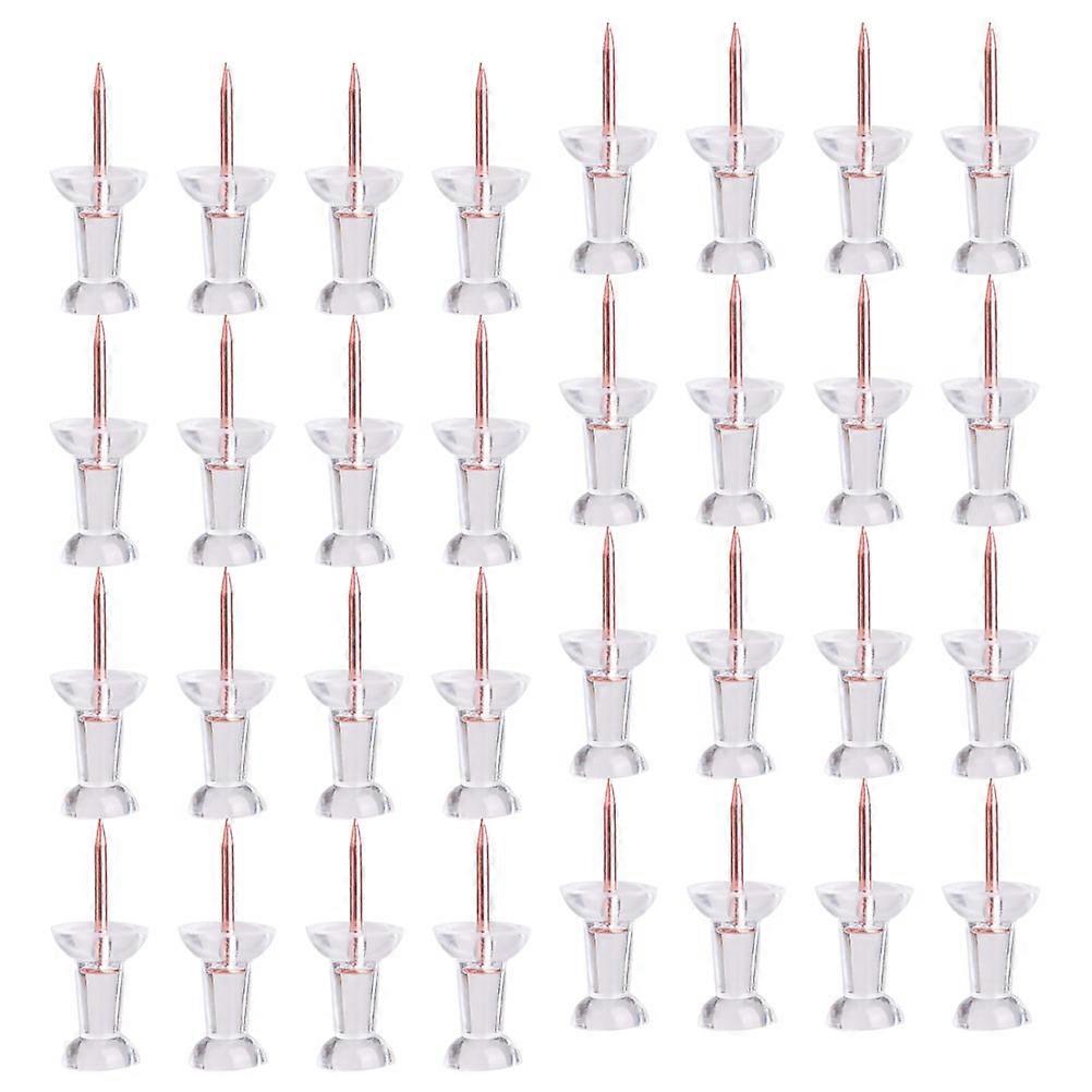 Push Pin Decorative Wall Nails Map Tacks Home Decoration Hanging Lightweight Objects Round Head Iron Acrylic 2 Boxes