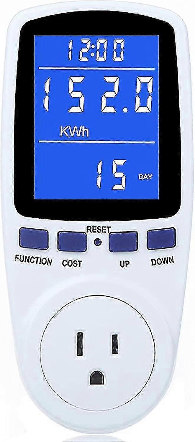 Upgraded Wattmeter Power Meter Socket Home Electricity Usage Meter, Electric Usage Meter Consumption-Perfet